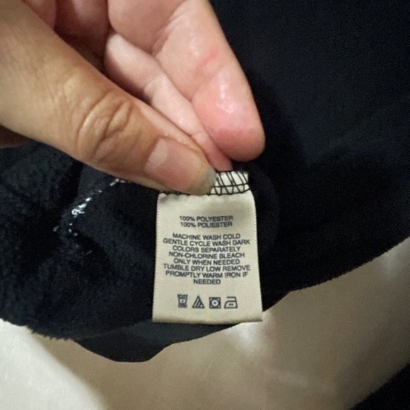 Tommy Hilfiger Womens Black Fleece Pajama Set Long Sleeve Wide Leg Size Large - Picture 5 of 9